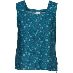 Leinen-Top, Druck petrol, 46