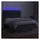 vidaXL Boxspringbett mit Matratze & LED Dunkelgrau 140x190 cm Stoff