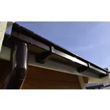 Weka Kastenrinnen-Set für Gartenhäuser Größe 3 400 cm Braun