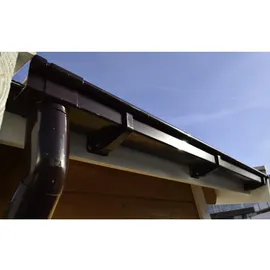 Weka Kastenrinnen-Set für Gartenhäuser Größe 3 400 cm Braun