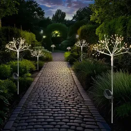 MARELIDA LED Solarstab Feuerwerk Gartendeko Gartenstecker 80cm Lichtsensor ...