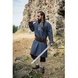 Leonardo Carbone Wikinger-Kostüm Wikinger Tunika mit Stickereien - Blaugrau L blau|grau L | L