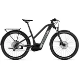 Ghost E-Bike Mountainbike E-Teru B Advanced EQ, 12 Gang Shimano SLX RD-M7100 Schaltwerk, Kettenschaltung, Mittelmotor, 750 Wh, Pedelec, Elektrofahrrad für Damen u. Herren, MTB grau 35 cm