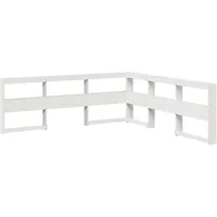 VidaXL Kopfteil mit Bücherregal L-Form Weiß 200 cm Massivholz