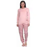 normann Frottee Schlafanzug Bündchen - 77707 in rose | 44-46