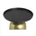 miliboo Runder Design-Beistelltisch aus Metall goldfarben mit mattschwarzer Tischplatte RAMSES