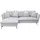 Andas Ecksofa »MERLE, 258 cm, L-Form, traumhafter Cord,«, mit Bettfunktion und Bettkasten, Liegefläche 224 x 139 grau