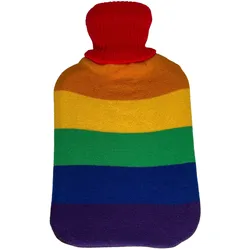 Out of the Blue Wärmflasche mit Pride-Regenbogenbezug – 2 Liter, weich & wärmend