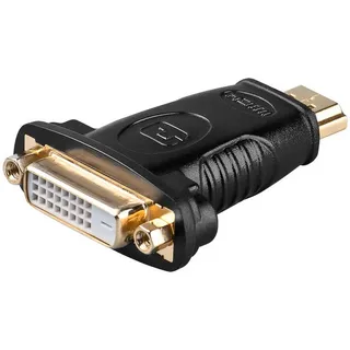 goobay HDMI - DVI-D Adapter 19-pol. HDMI-Stecker - DVI-D (24+1) Buchse mit Goldkontakte