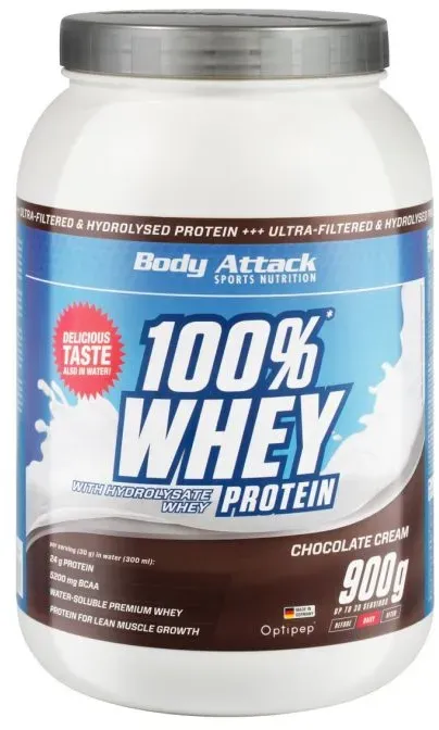 Body Attack - 100% Whey Protein - 900g Geschmacksrichtung Vanille