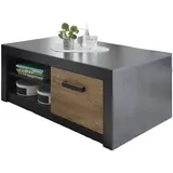 furn.design Couchtisch "Beveren" in Kastanie und grau Beistelltisch 110 x 63 cm - Naturbelassen, Grau