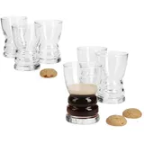 MamboCat Latte-Macchiato-Glas 6er Set Barista Kaffeeglas 12cl, Glas weiß