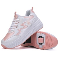 Schuhe Mit Rollen für Junge Mädchen Kind Sportschuhe mit Rollen Kinder Skateboard Schuhe Kinderschuhe Mit Rollen Skate Schuhe Trainer Sneakers Rollen Schuhe, Rosa-EU35 - 35 EU