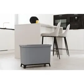 KEDEN Recycling-Sortiersystem 57 x 29 x 41 cm 2-tlg. grau