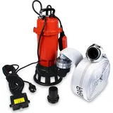 Grafner Profi Fäkalienpume 1500 Watt mit Schneidwerk und 30m Schlauch, Schwimmschalter, 15000 l/h, K