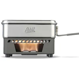 Esbit Trockenbrennstoffkochset - Outdoor Kocher 585 ml mit Aluminium Topf - klappbare Griffe - Campingkocher Set