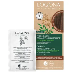 LOGONA Pflanzen-Haarfarbe Pulver Schokobraun 100 ml