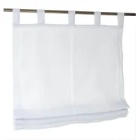Kutti Raffrollo Schlaufenrollo Brondby Weiss halbtransparent Breite 120 cm