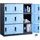 Vevor Garderobenschrank Stahl 9 Türen Schwarz/Blau