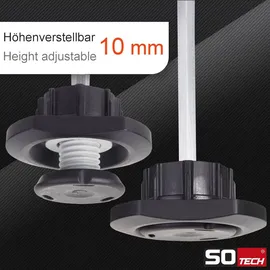 SOTech Möbelfuß Höhenversteller Ø 30 mm 8 Stück 10 mm