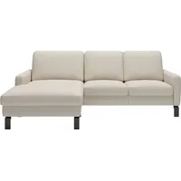 Home Affaire Ecksofa HOME AFFAIRE "Lecce, L-Form, Federkernpolsterung, Breite 224 cm", beige, B:224cm H:86cm T:164cm, 100% Leder, Sofas, Ecksofa, inkl. saugroboterfreundliche Höhe & schmale Armlehnen