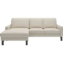 Home Affaire Ecksofa HOME AFFAIRE "Lecce, L-Form, Federkernpolsterung, Breite 224 cm", beige, B:224cm H:86cm T:164cm, 100% Leder, Sofas, Ecksofa, inkl. saugroboterfreundliche Höhe & schmale Armlehnen