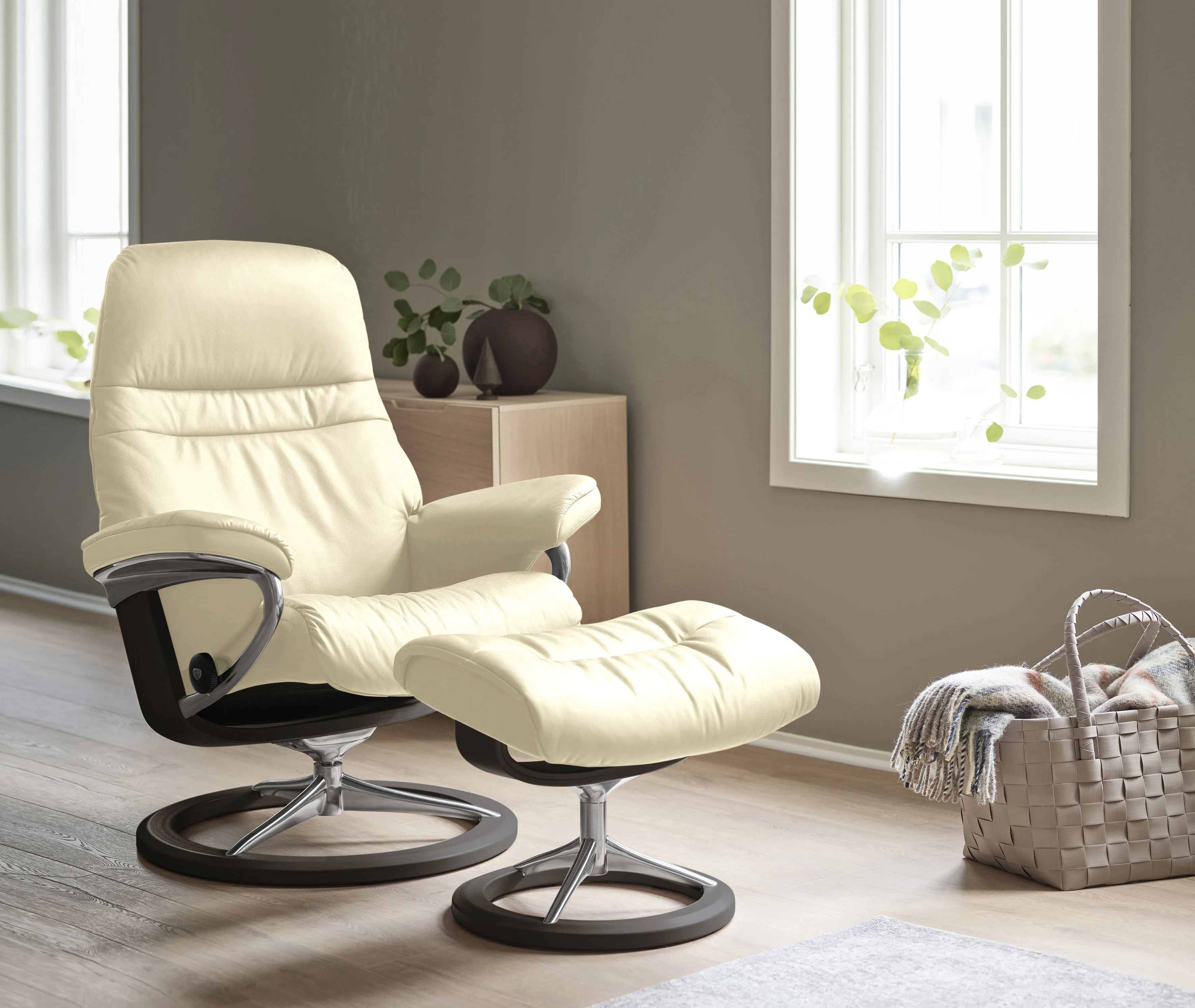 Stressless® Fußhocker »Sunrise«, mit Signature Base, Gestell Wenge Stressless® vanilla PALOMA