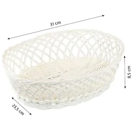 KESPER Brot- & Obstkorb, weiß 5er Pack