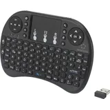 Renkforce RF-MWK-100 Funk Tastatur Deutsch, QWERTZ Schwarz Integriertes Touchpad