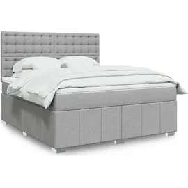 vidaXL Boxspringbett 180 x 200 cm Hellgrau