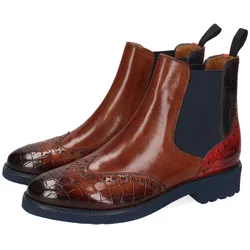 Melvin & Hamilton Chelseaboots »Selina 6 - vegetabil gegerbt«, Brogue, Anzugschuh, Stiefelette mit Lyralochung Melvin & Hamilton braun-rot used 35