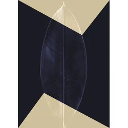 Bild KOMAR "Lotus Theatre", blau (farbe bild(er): blau), B:50cm H:70cm, Papier, Holz, Bilder, Wandbild zur Dekoration - ohne Rahmen