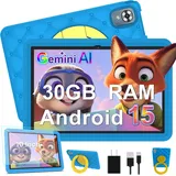 DMOAO Kinder Tablet 10 Zoll Android 15 Mit 30GB RAM + 64GB ROM(2TB), 5G WLAN 6,
