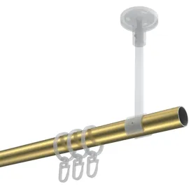 Interdeco GARDINENSTANGE Sonette Tanara 100 cm, 1-läufig, 20 mm Ø Messing-Optik
