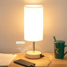 choyclit Nachttischlampen Mit Touch-steuerung, 3 Farbtemperaturen Und Stufenlose Helligkeit, Usb-ladeanschlüsse, Nachttischlampen Für Wohnzimmer Und Schlafzimmer