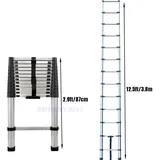 5m 6m 4m 3.2m Aluminium Klapp Teleskopleiter Trittleiter ausziehbar Aluleiter