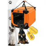 Maelson Soft Kennel Neon-Orange, 52 cm - faltbare Hunde-Transportbox