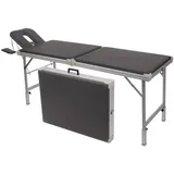 Alu-Kofferliege Robusta ST, inkl. Kopfteil + Armablage, 170/210x65x70-82 cm, Anthrazit