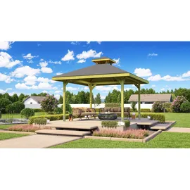 Weka Gartenoase 651 Gr. 2 mit Aufsatz 380 x 380 cm