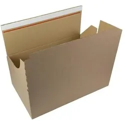 Automatikkarton Wellpappe L420xB290xH190mm einwellig braun