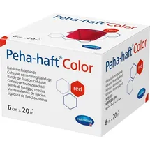 Hartmann Peha-haft Color Fixierbinde latexfrei 6cmx20m rot