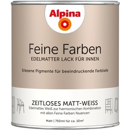 Alpina Feine Farben Lack 750 ml zeitloses matt weiß