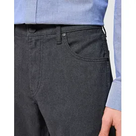Wrangler 5-Pocket-Hose "GREENSBORO", Herren, Gr. 38, Länge 34, grau (charcoal), Web, Obermaterial: 59% Baumwolle, 26% Polyester, 14% Viskose, 1% Elasthan, regular fit lang, Hosen 5-Pocket-Hose, mit Reißverschluss