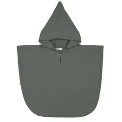 LÄSSIG Kinder Badeponcho Kinder Musselin Petrolgrün, 86