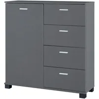 [en.casa] Sideboard Döbritz 84x80x28cm Dunkelgrau