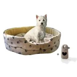 Rohrschneider ® Hundebett Silvio, mit Gratis-Kotbeutelset, L