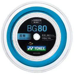 Yonex Badmintonsaite BG80 (Kontrolle+Touch) hellblau 200m Rolle