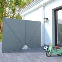 vidaXL Seitenmarkise 240 x 160 cm Grau Polyester