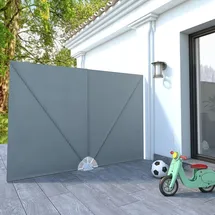 vidaXL Seitenmarkise 240 x 160 cm Grau Polyester