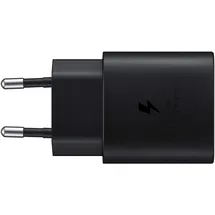Samsung USB-C-Ladegerät, 25 W, ultraschnell, Adapter USB C auf USB, Schnellladegerät, Original-Ladegerät, ohne Kabel, Schwarz